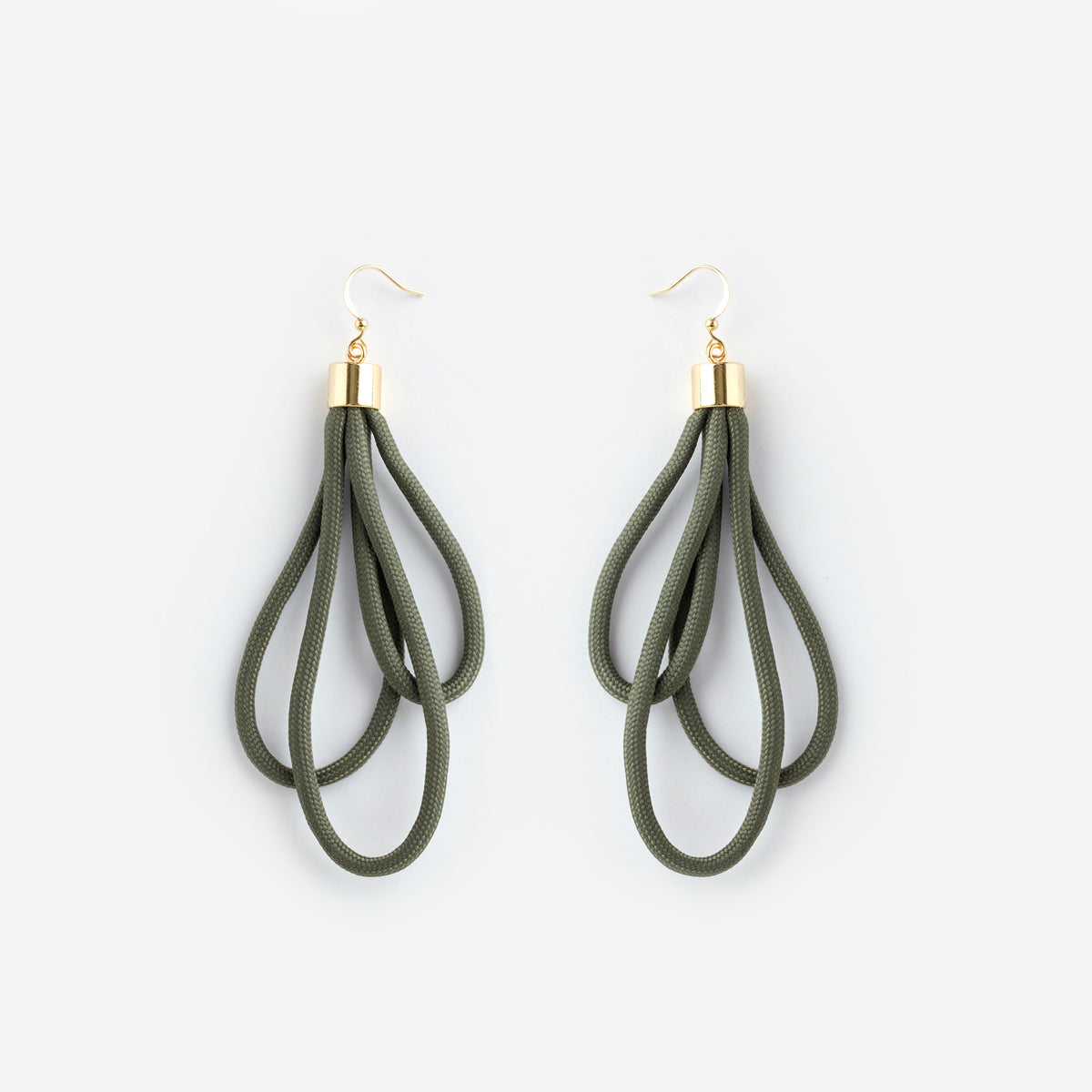 Wave Cord & Gold Earrings