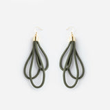 Wave Cord & Gold Earrings